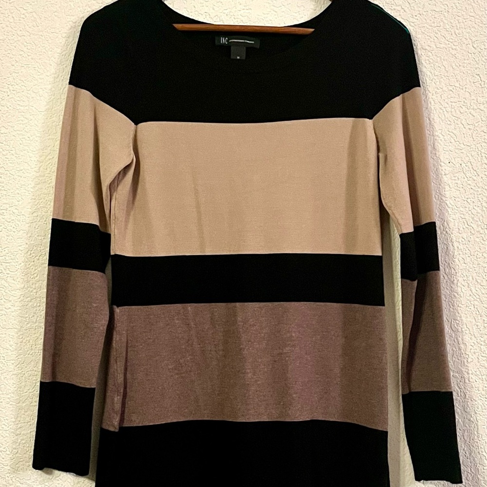 Black and Tan Striped Women's dress